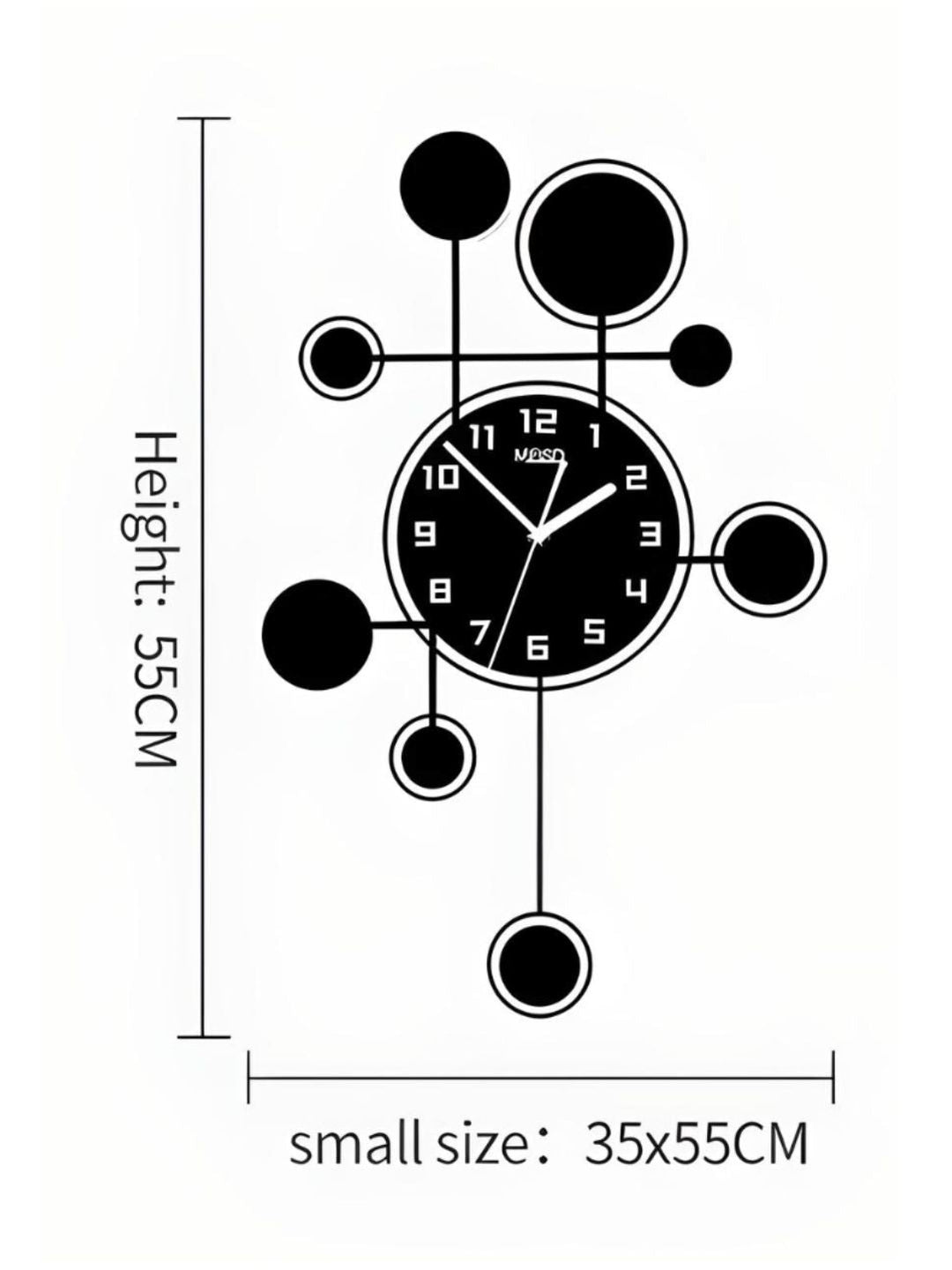 Abstract shaped wall clock