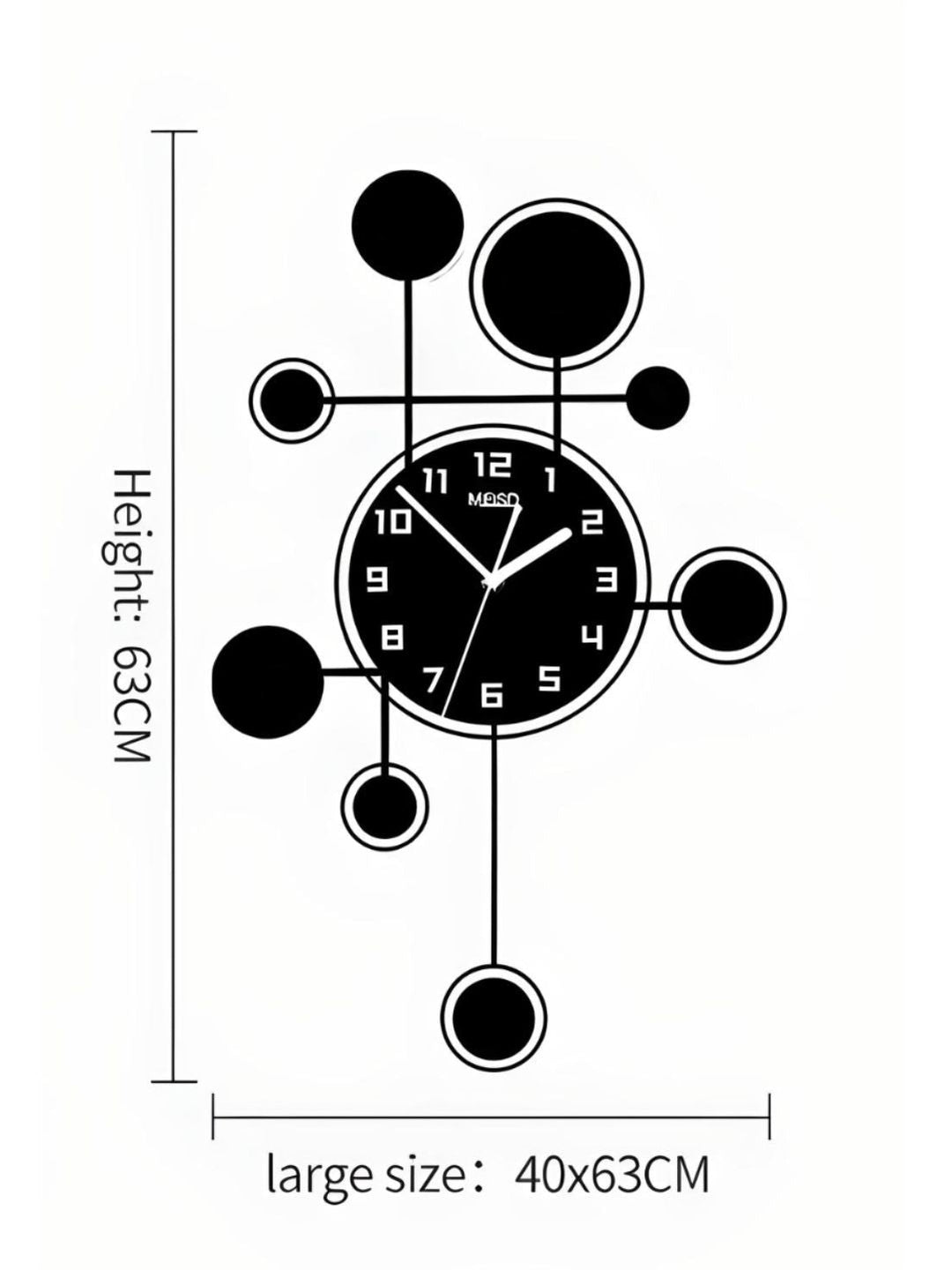 Abstract shaped wall clock