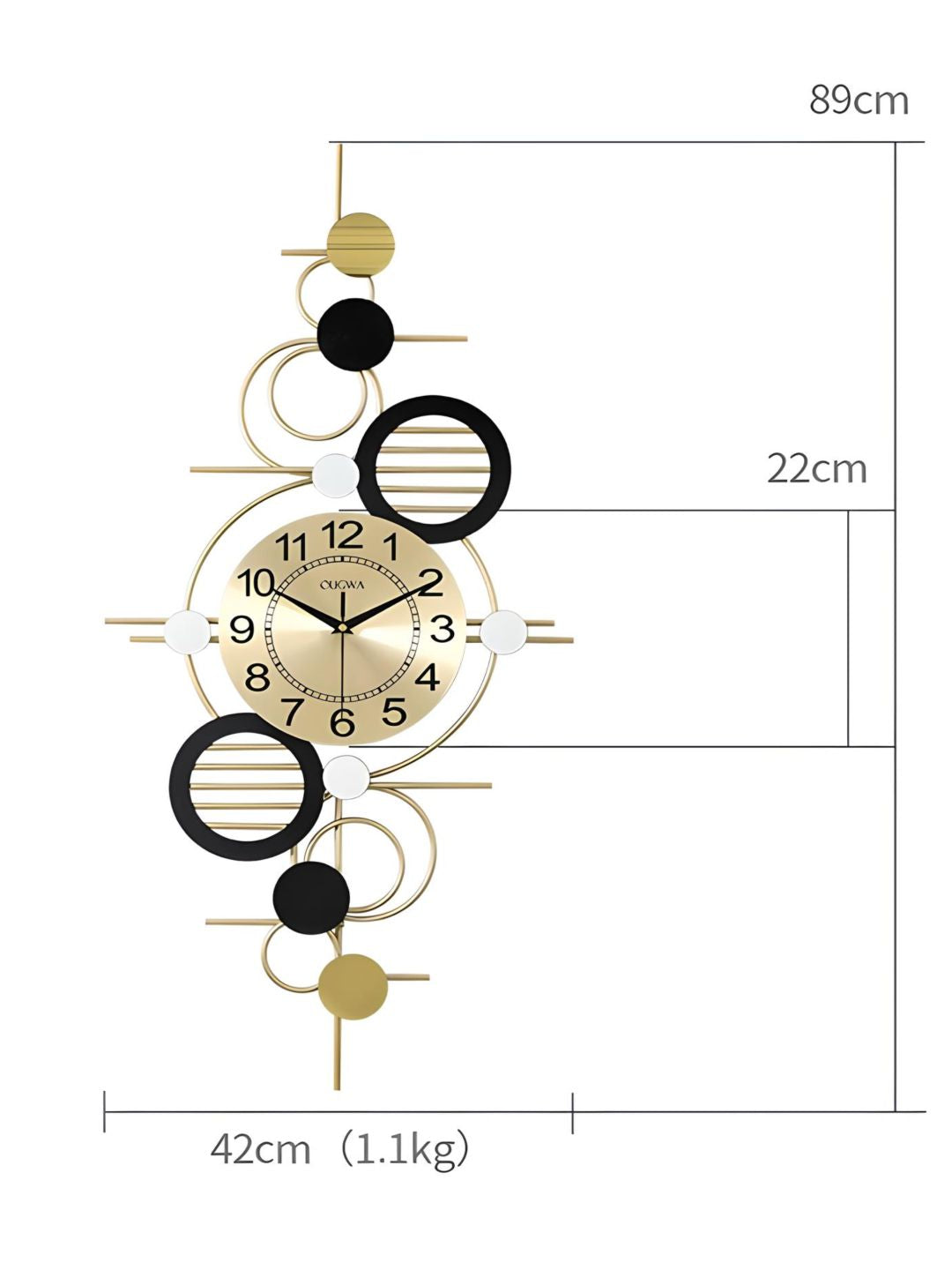 Abstract shaped wall clock