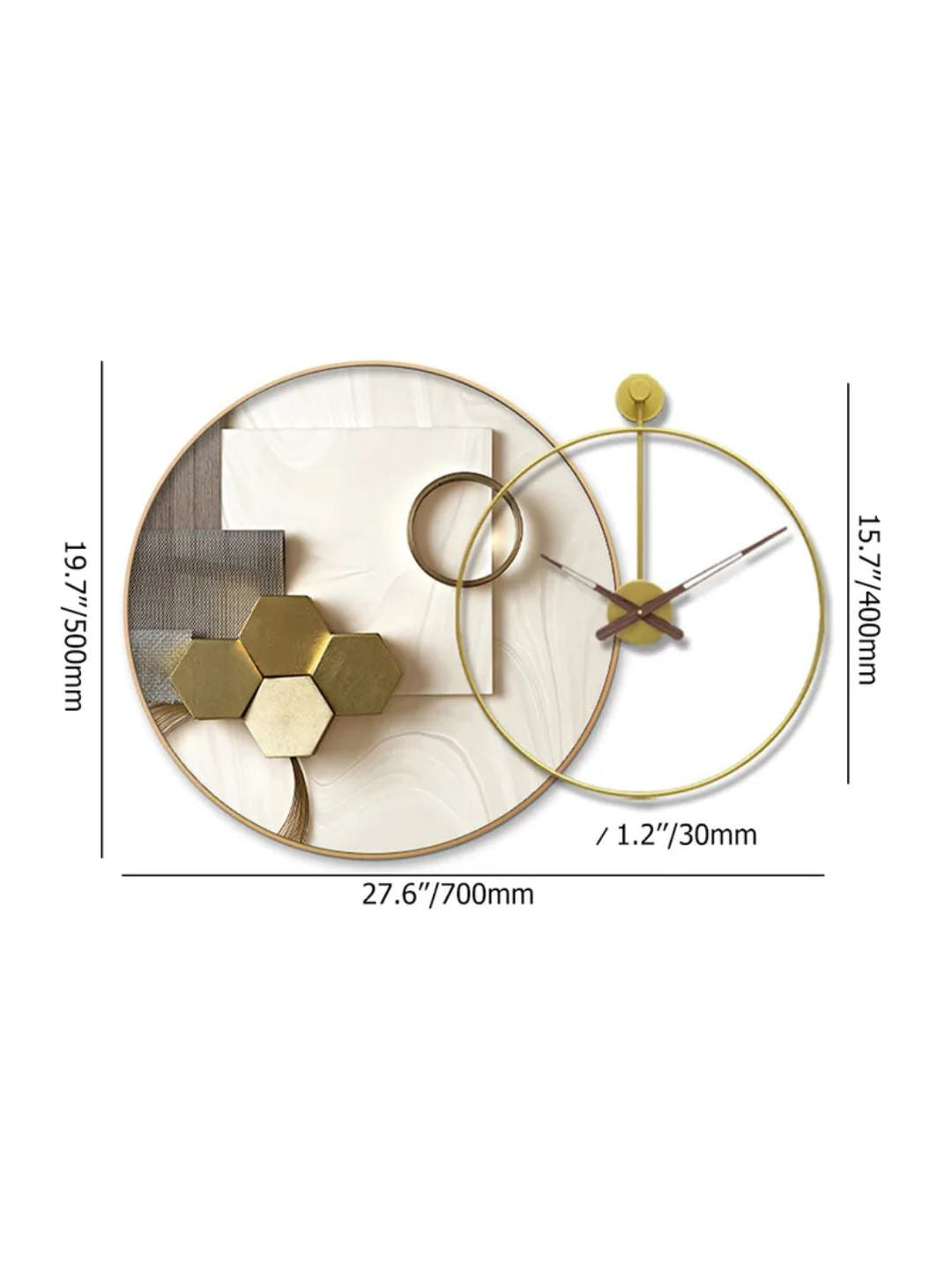 Abstract shaped wall clock