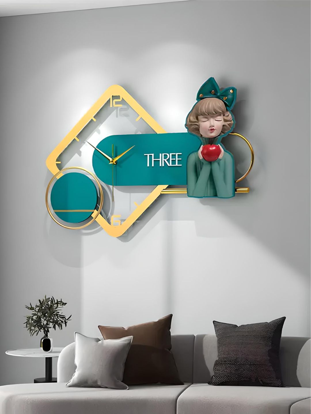 Abstract shaped wall clock