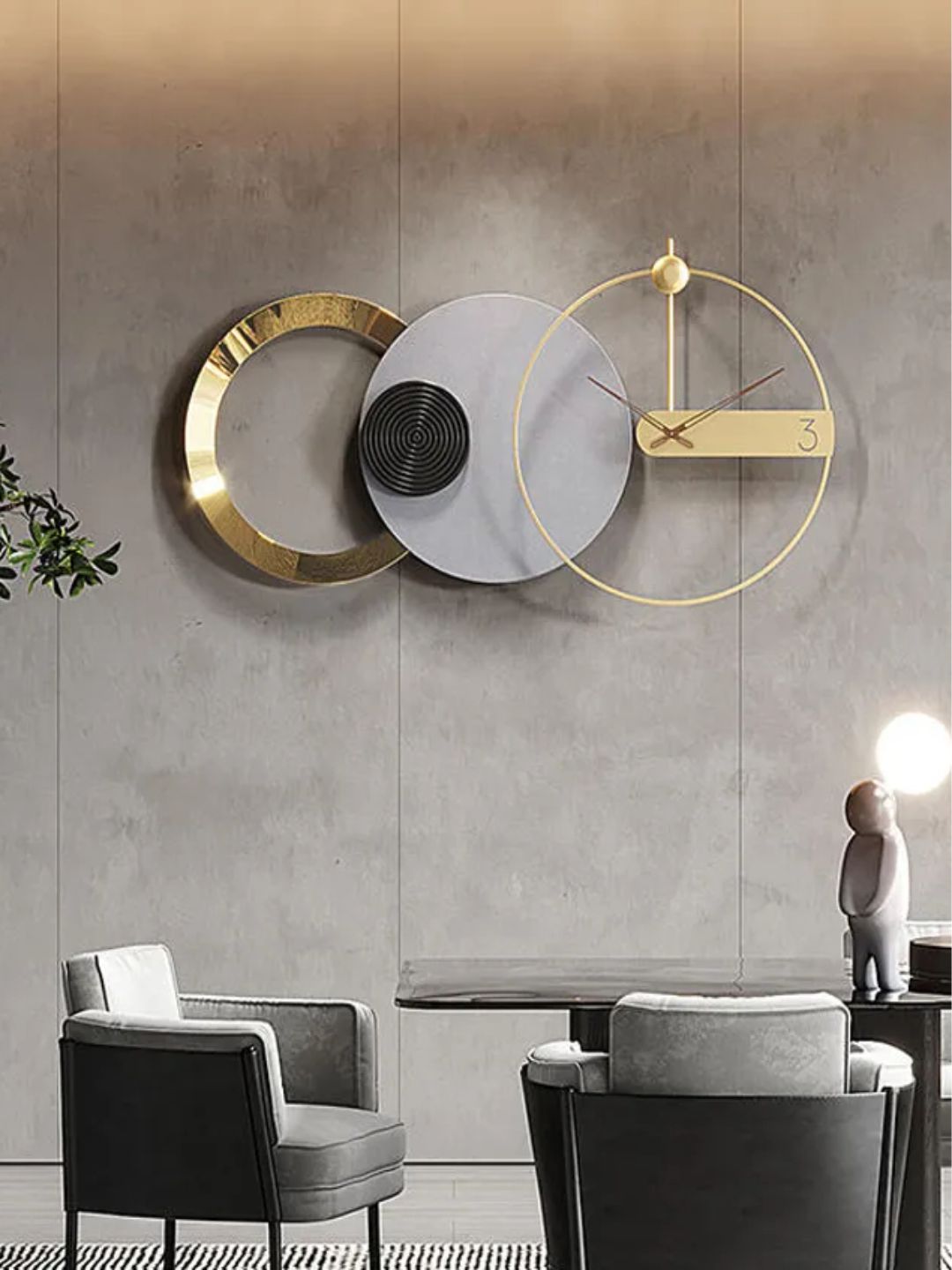 Abstract shaped wall clock