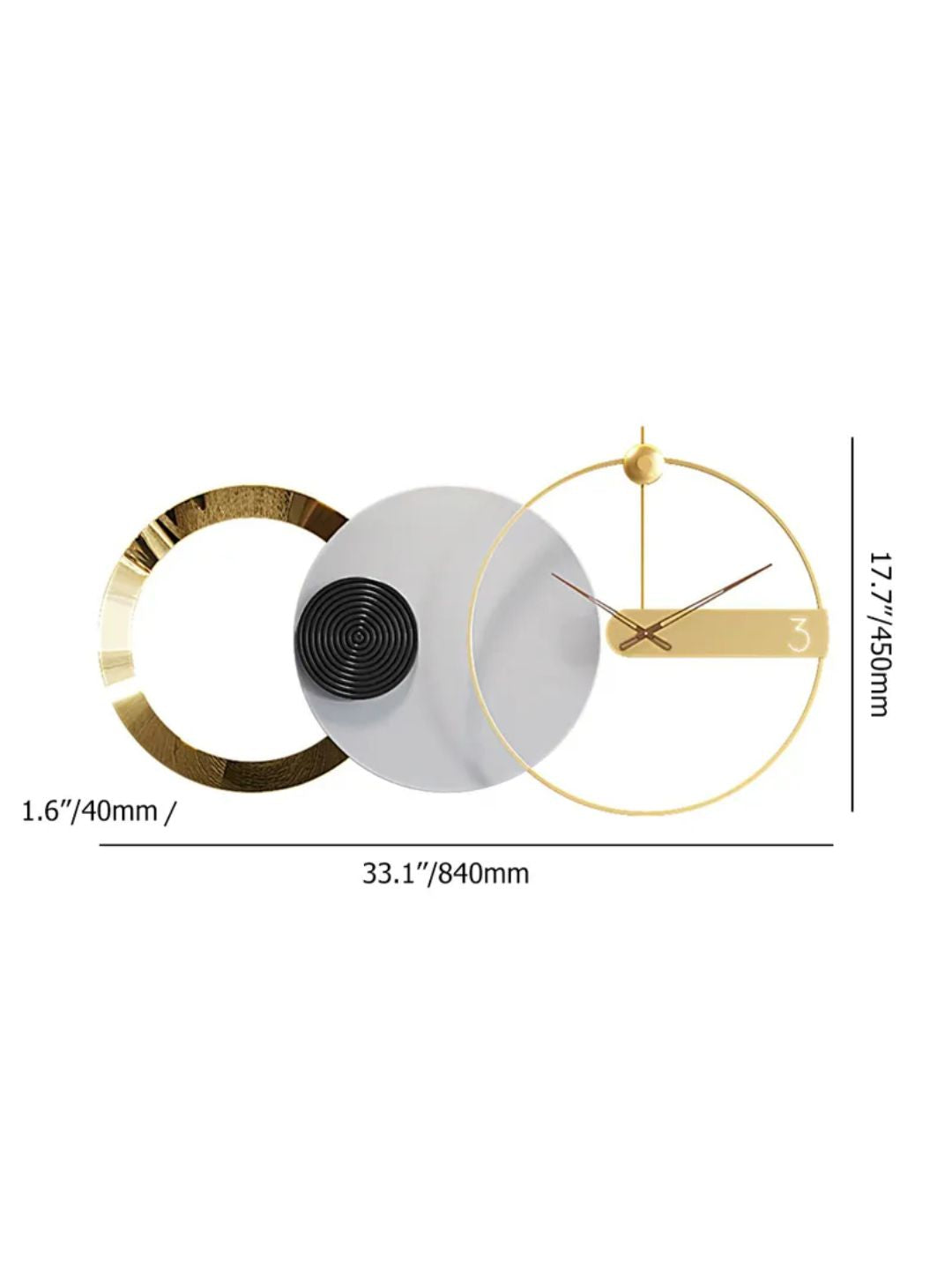Abstract shaped wall clock