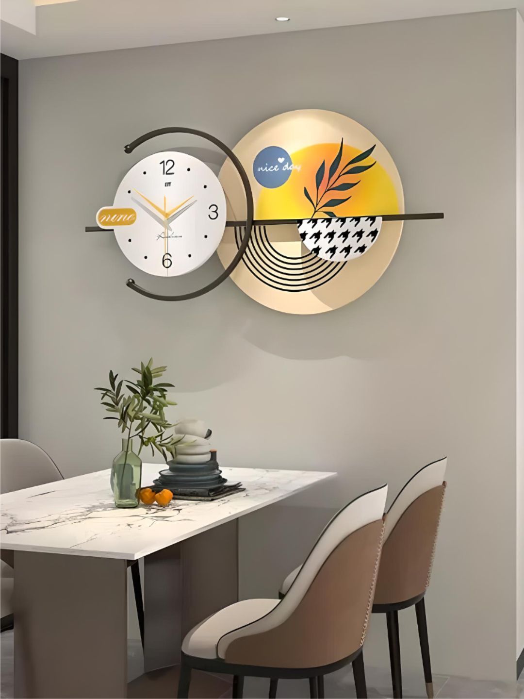 Abstract shaped wall clock