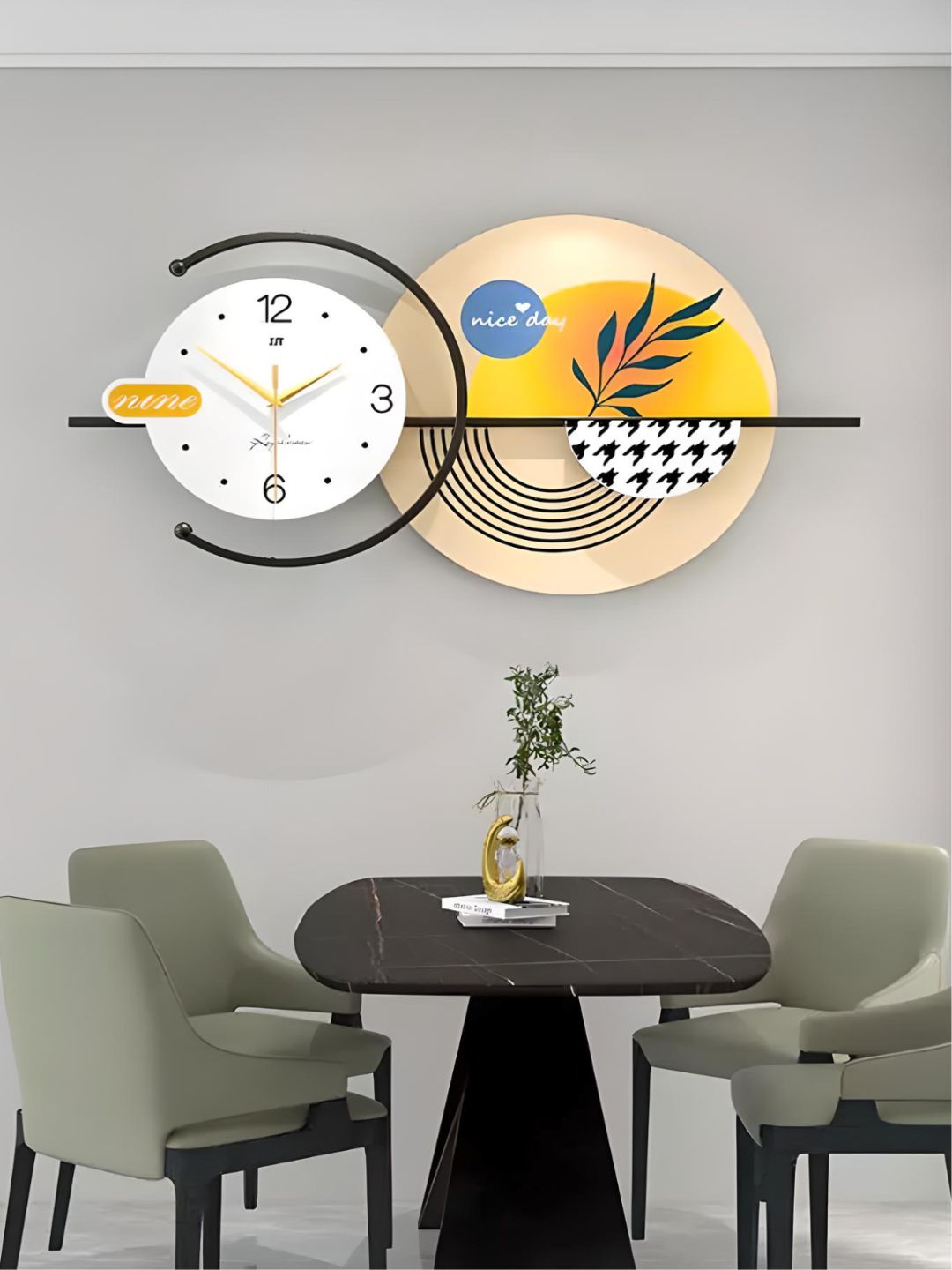 Abstract shaped wall clock