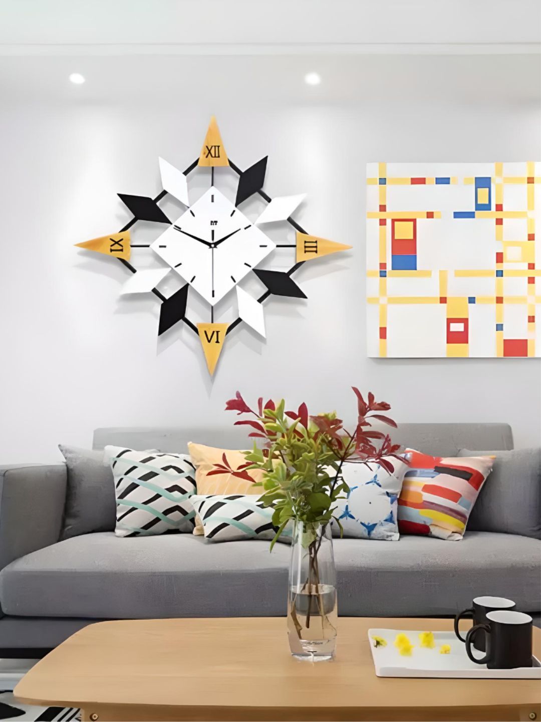 Abstract shaped wall clock