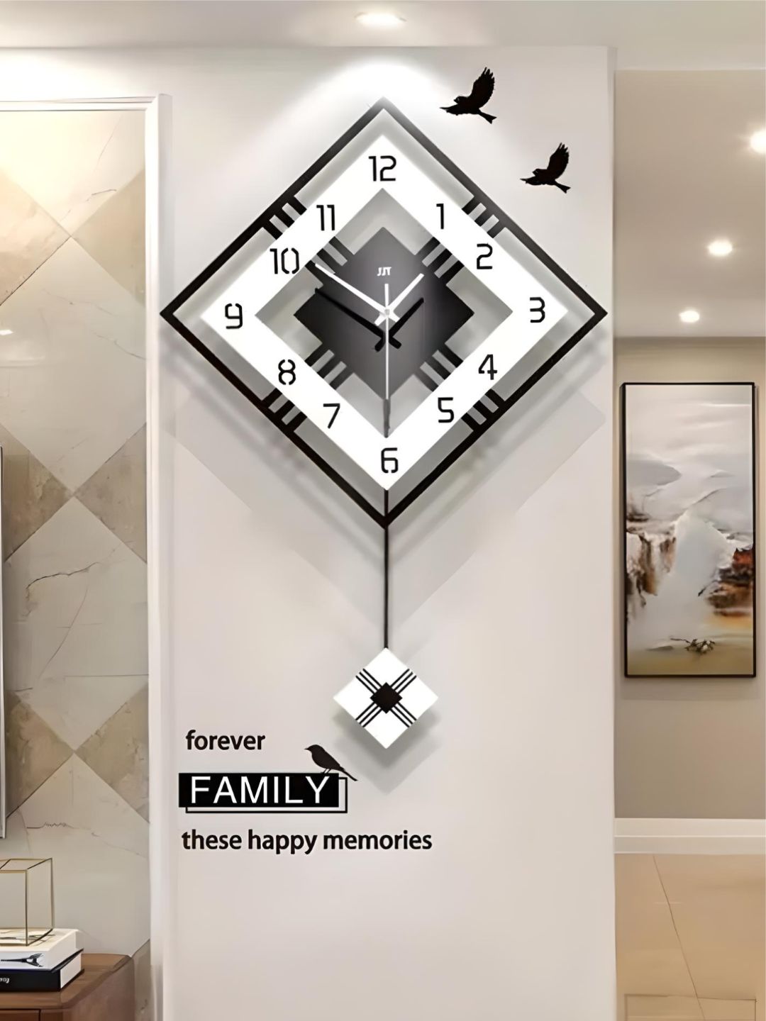 Abstract shaped wall clock