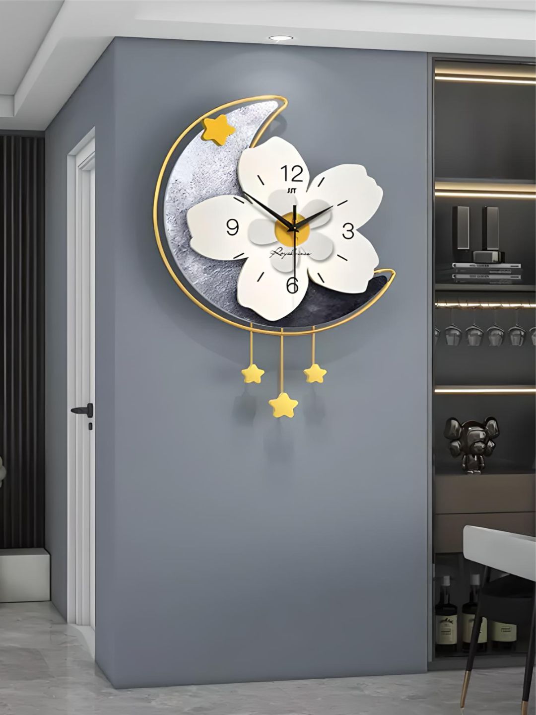 Abstract shaped wall clock