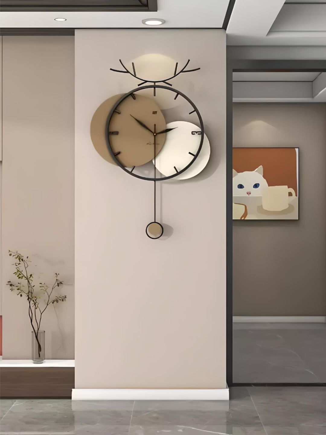 Abstract shaped wall clock