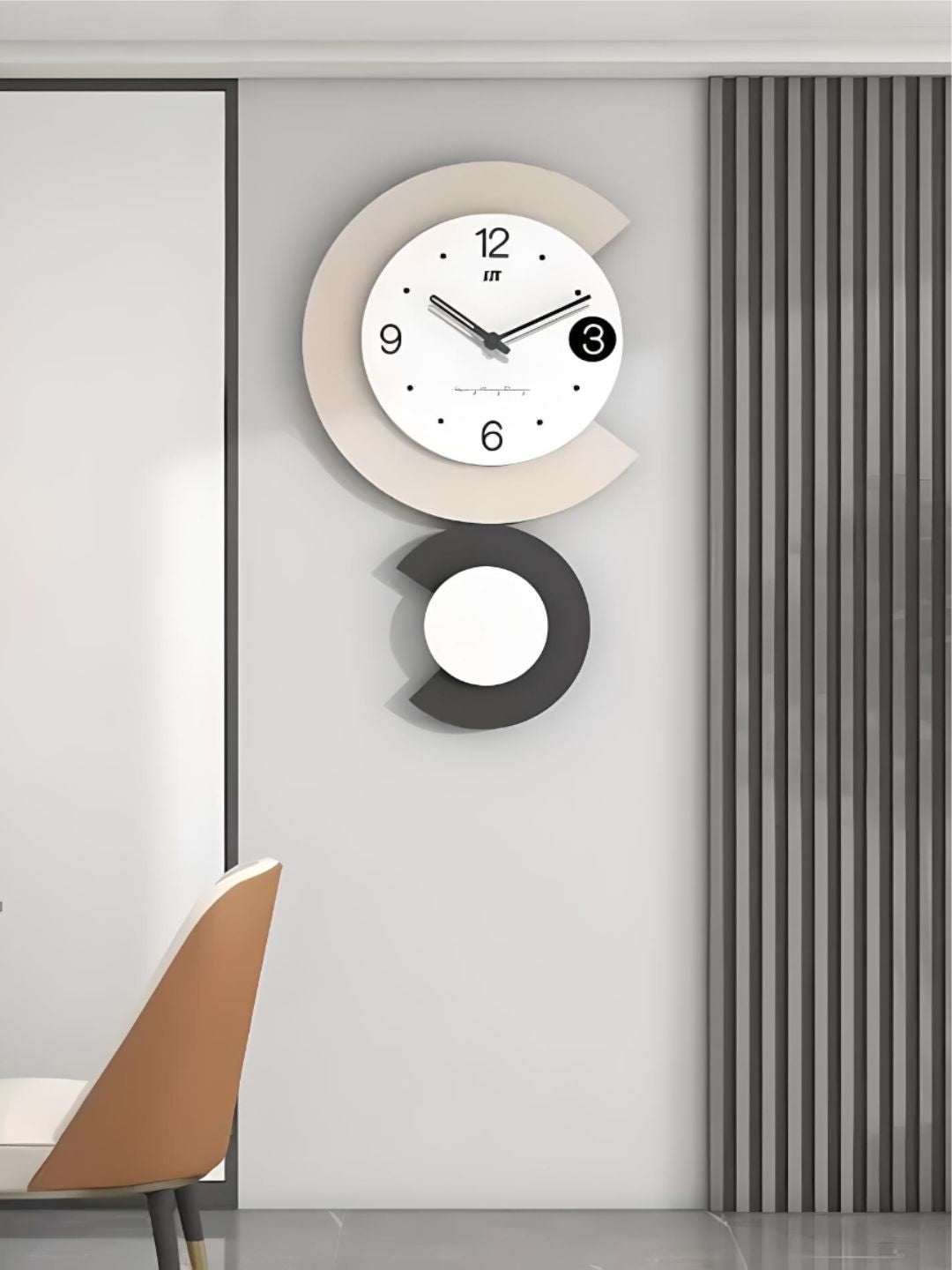 Abstract shaped wall clock