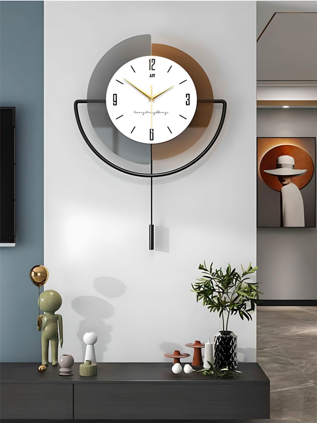 Abstract shaped wall clock