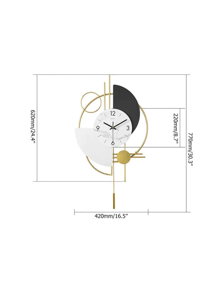 Abstract shaped wall clock