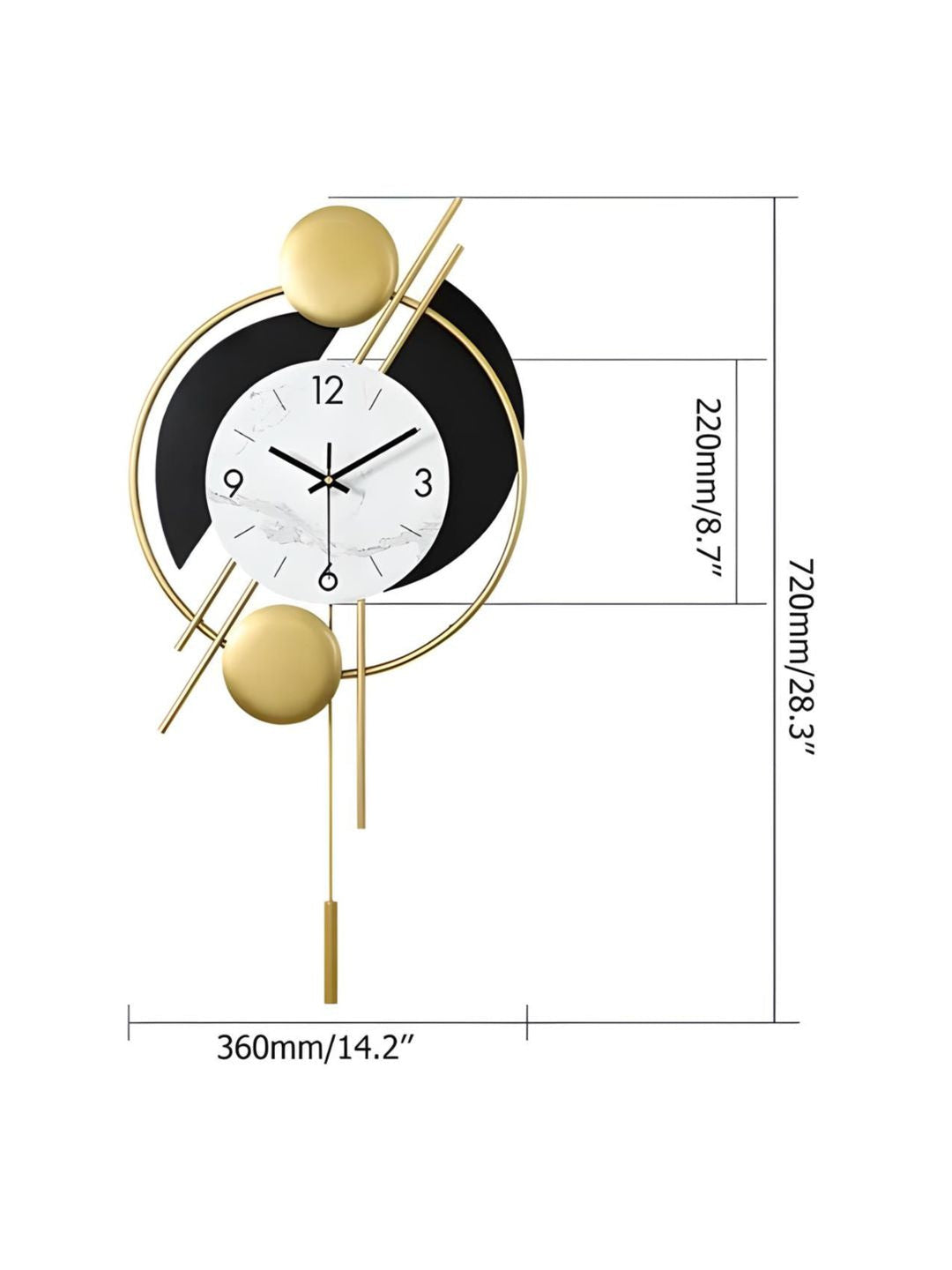 Abstract shaped wall clock