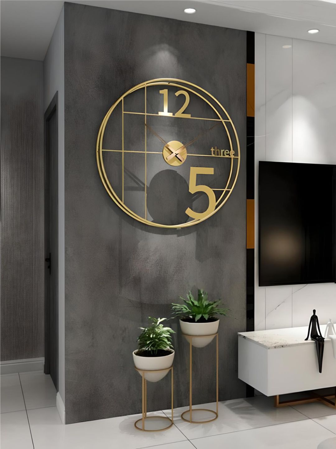 Abstract shaped wall clock