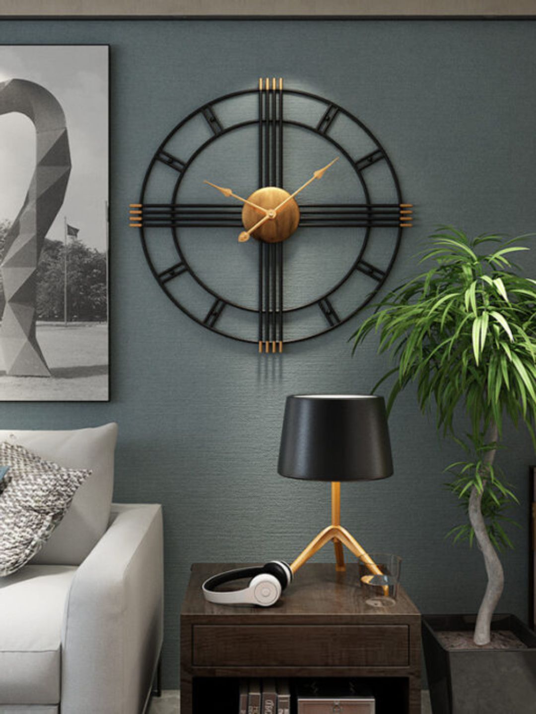 Abstract shaped wall clock