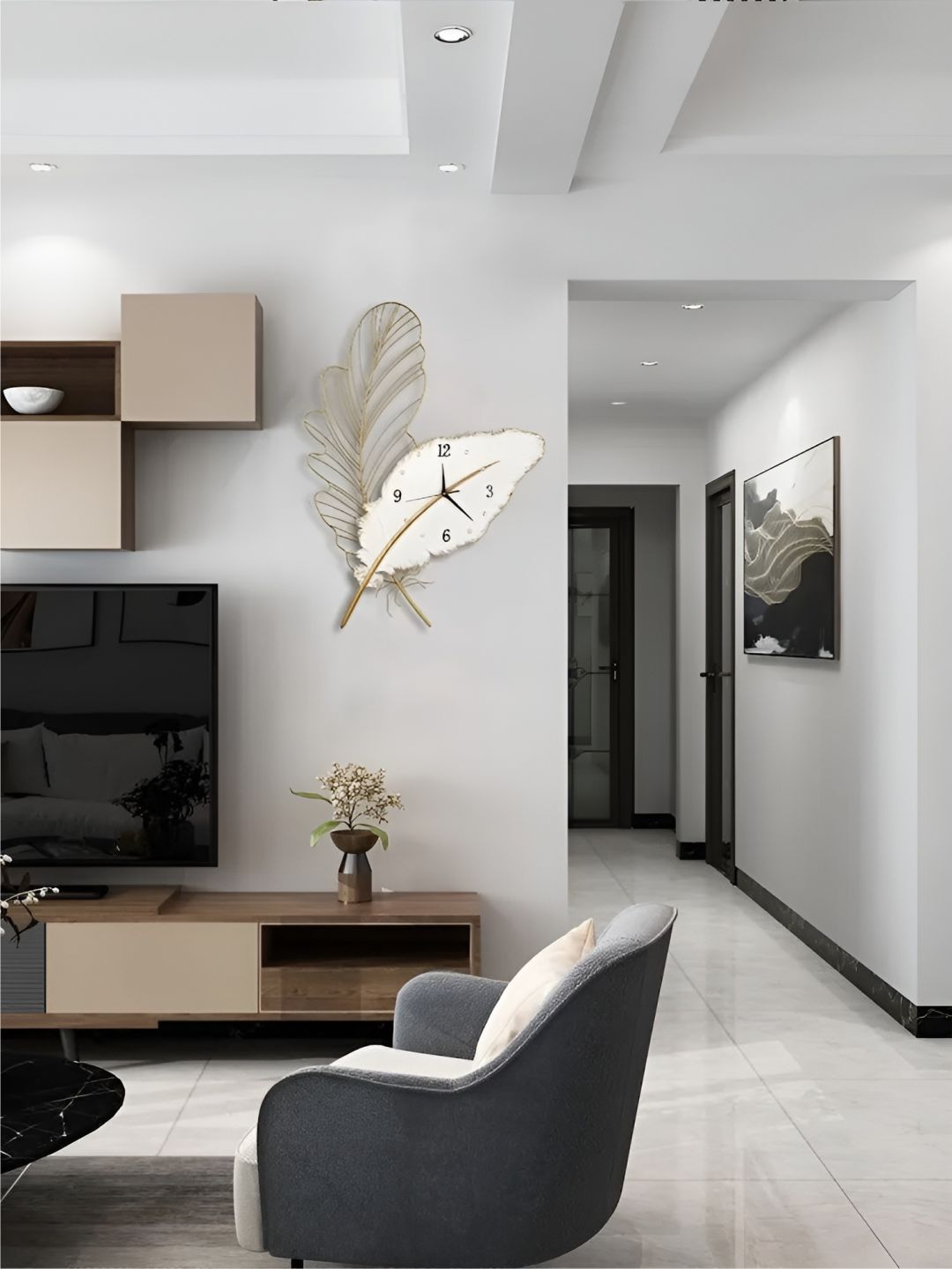Abstract shaped wall clock