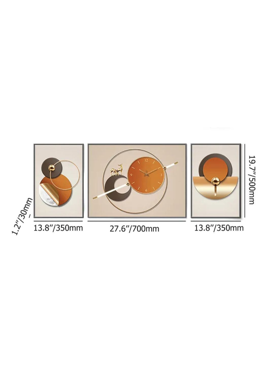 Abstract shaped wall clock