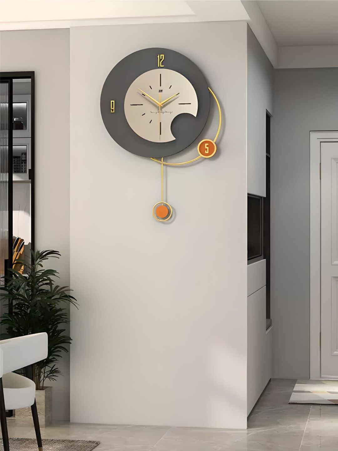 Abstract shaped wall clock
