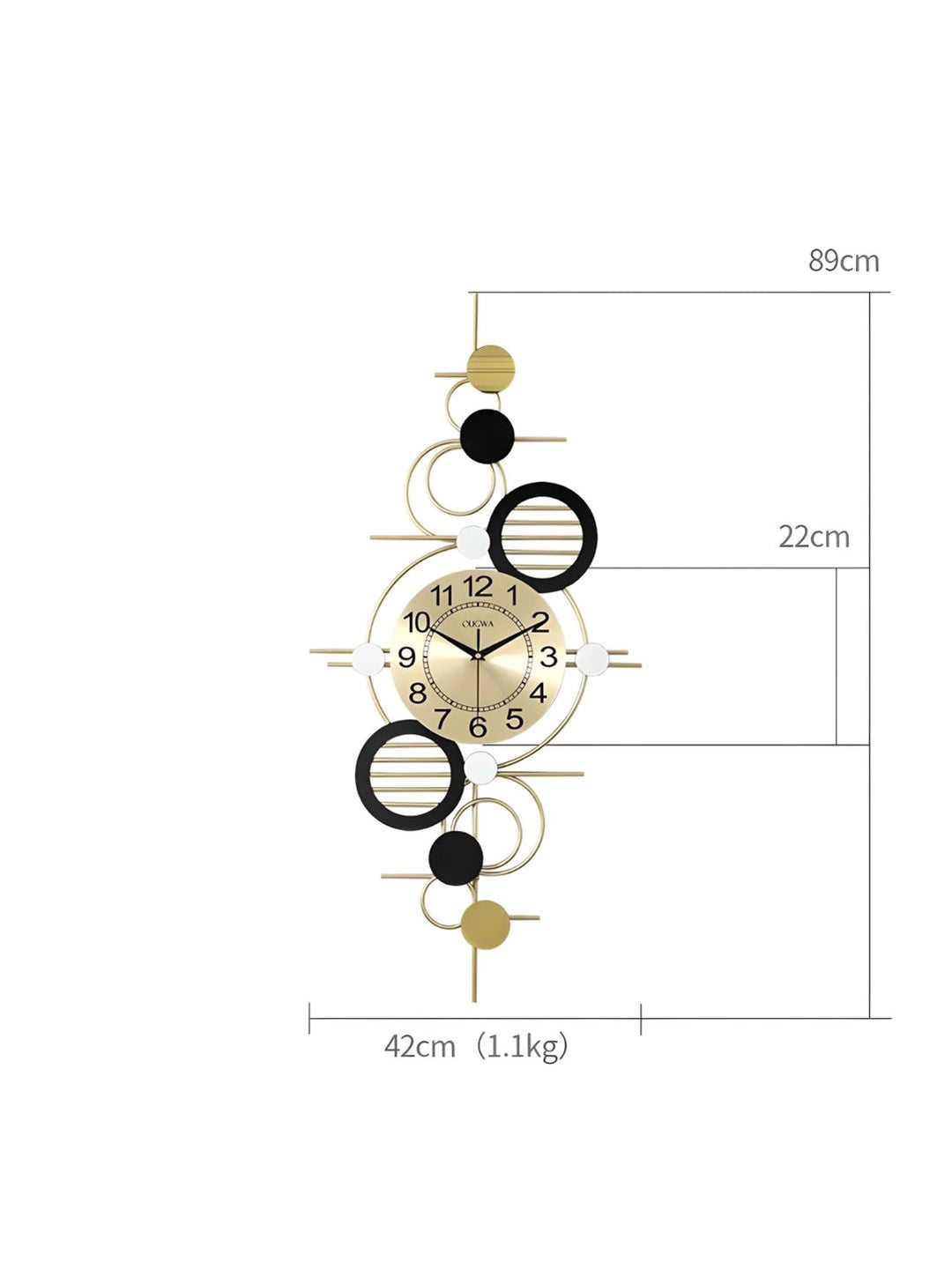 Abstract shaped wall clock