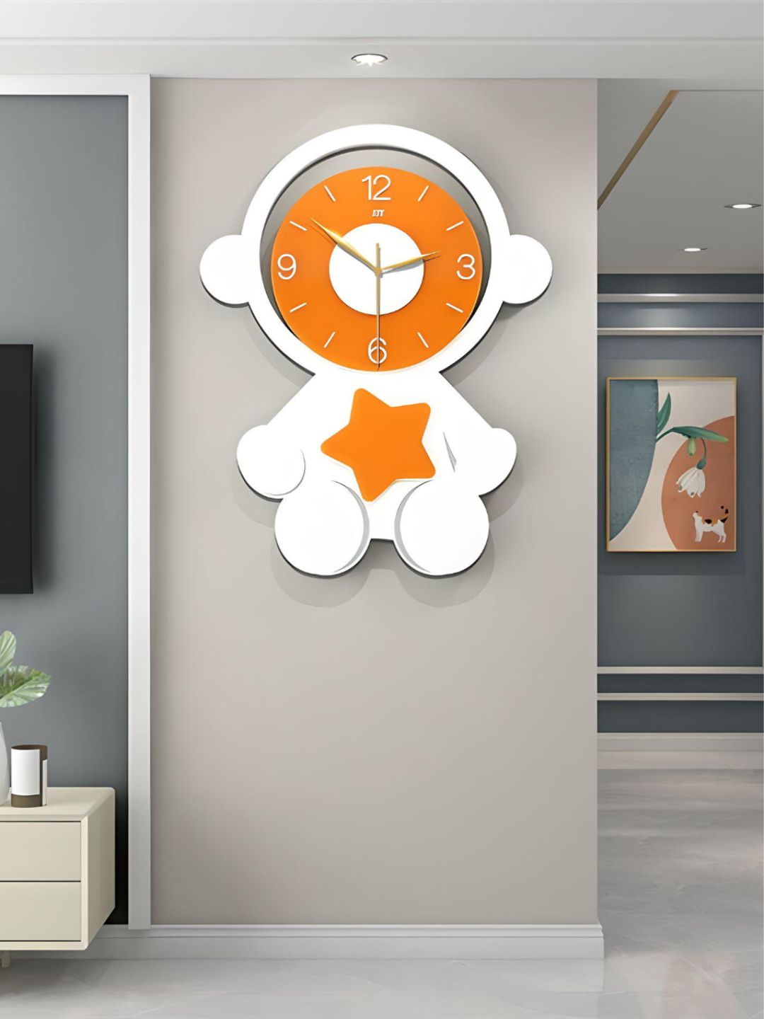 Abstract shaped wall clock