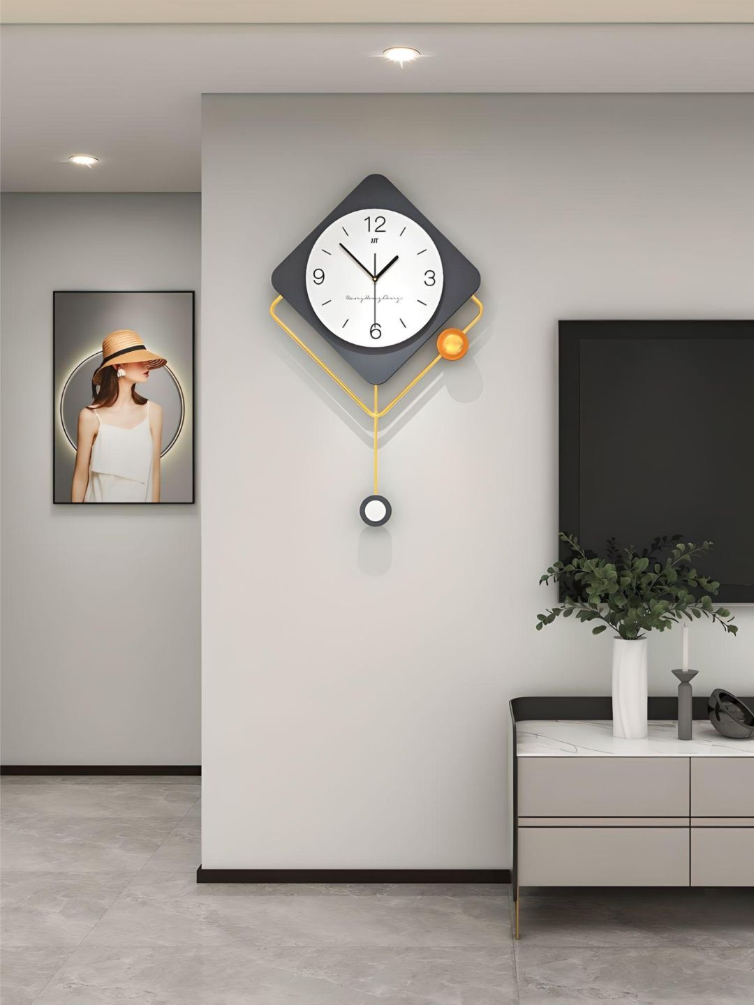 Abstract shaped wall clock