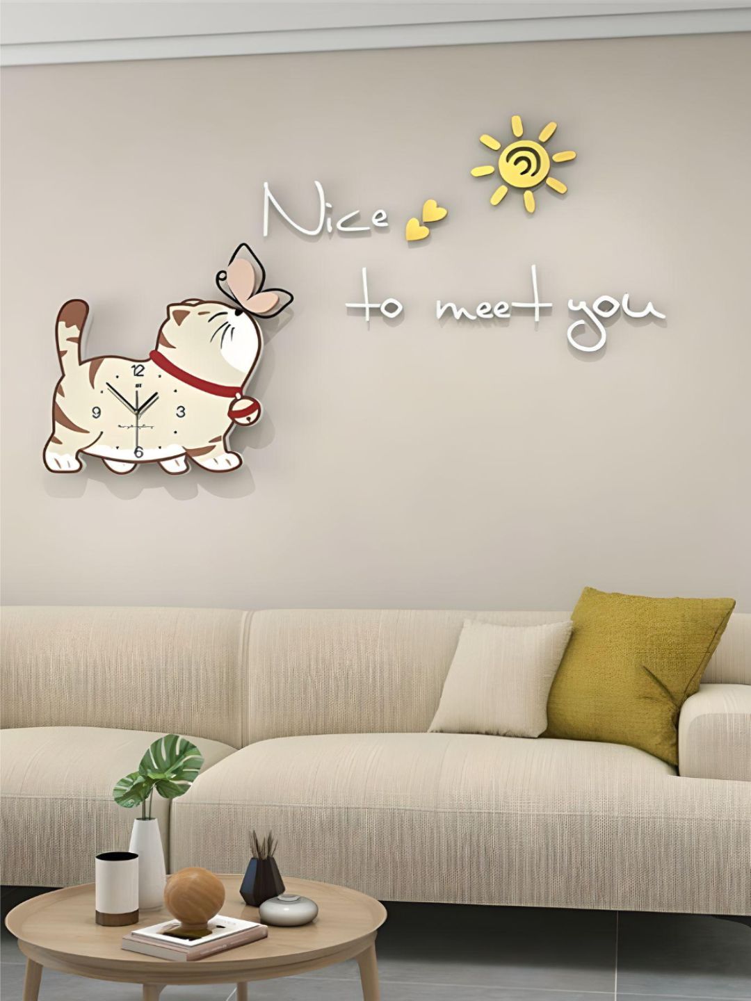 Abstract shaped wall clock