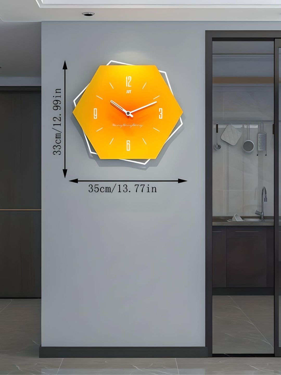 Abstract shaped wall clock