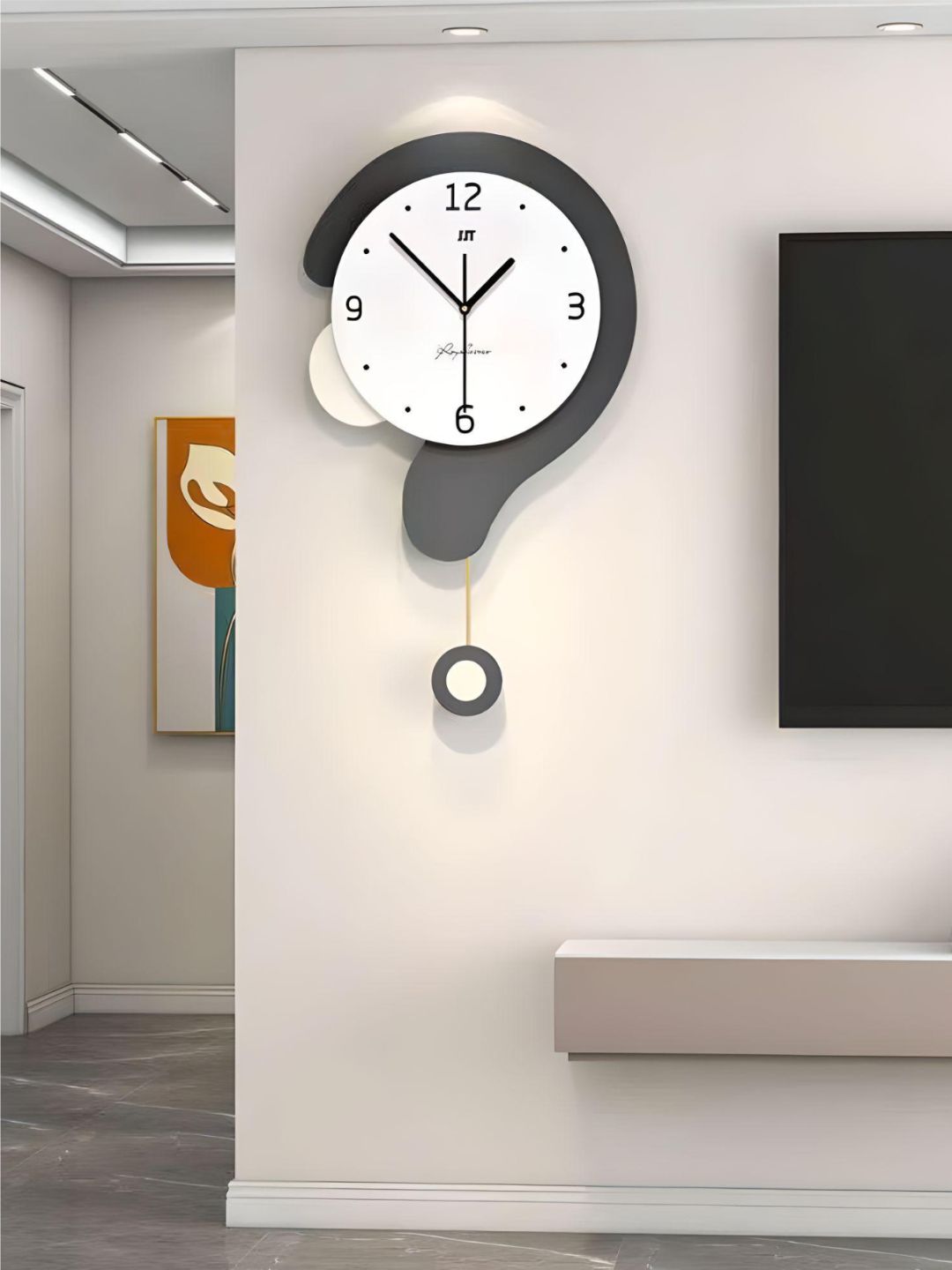 Abstract shaped wall clock