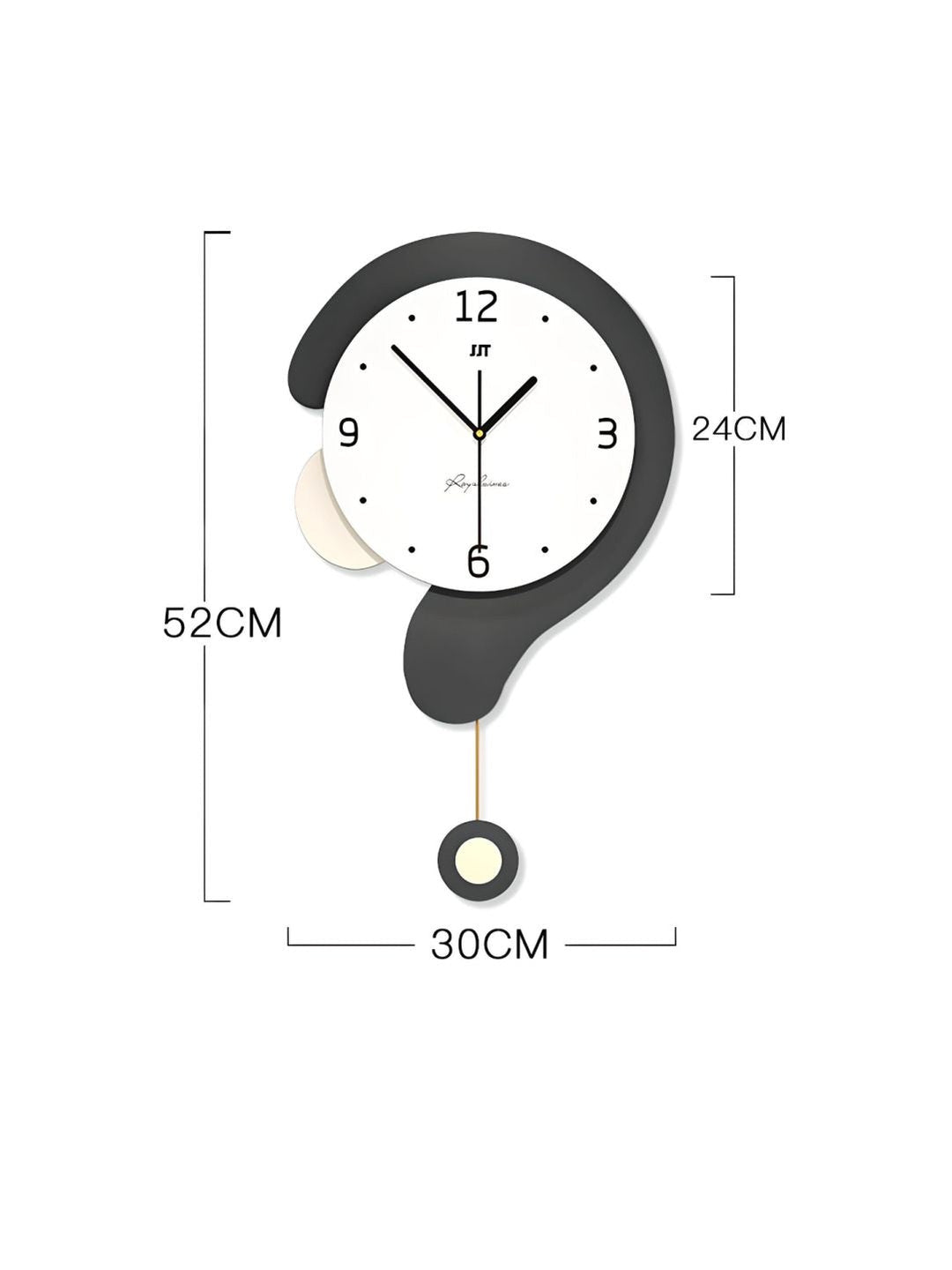Abstract shaped wall clock