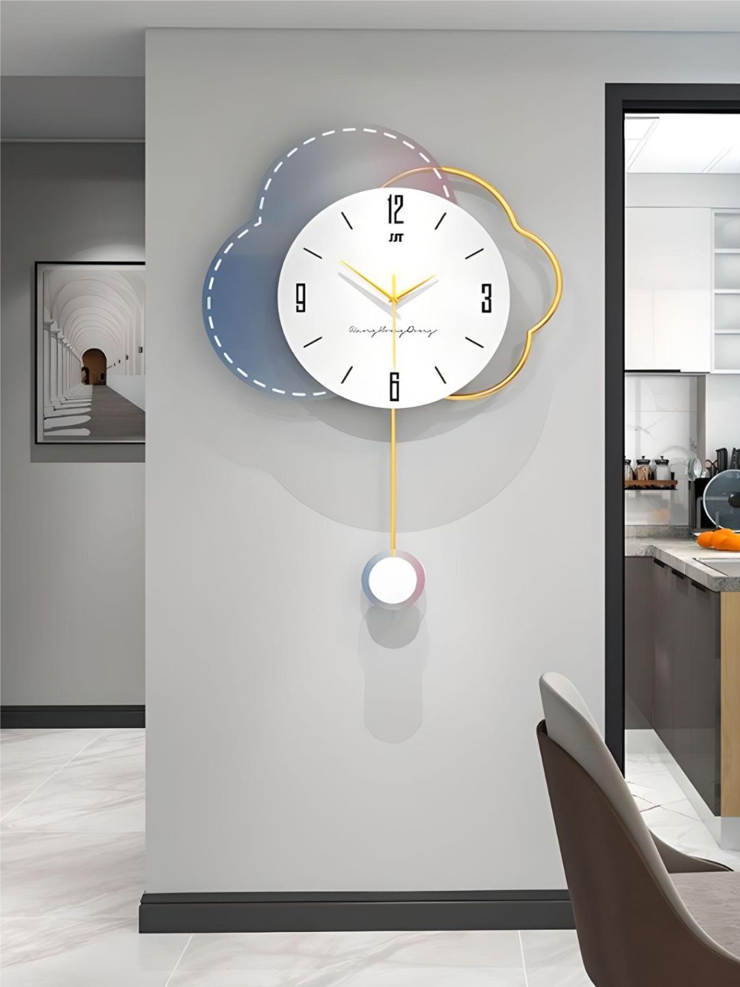 Abstract shaped wall clock