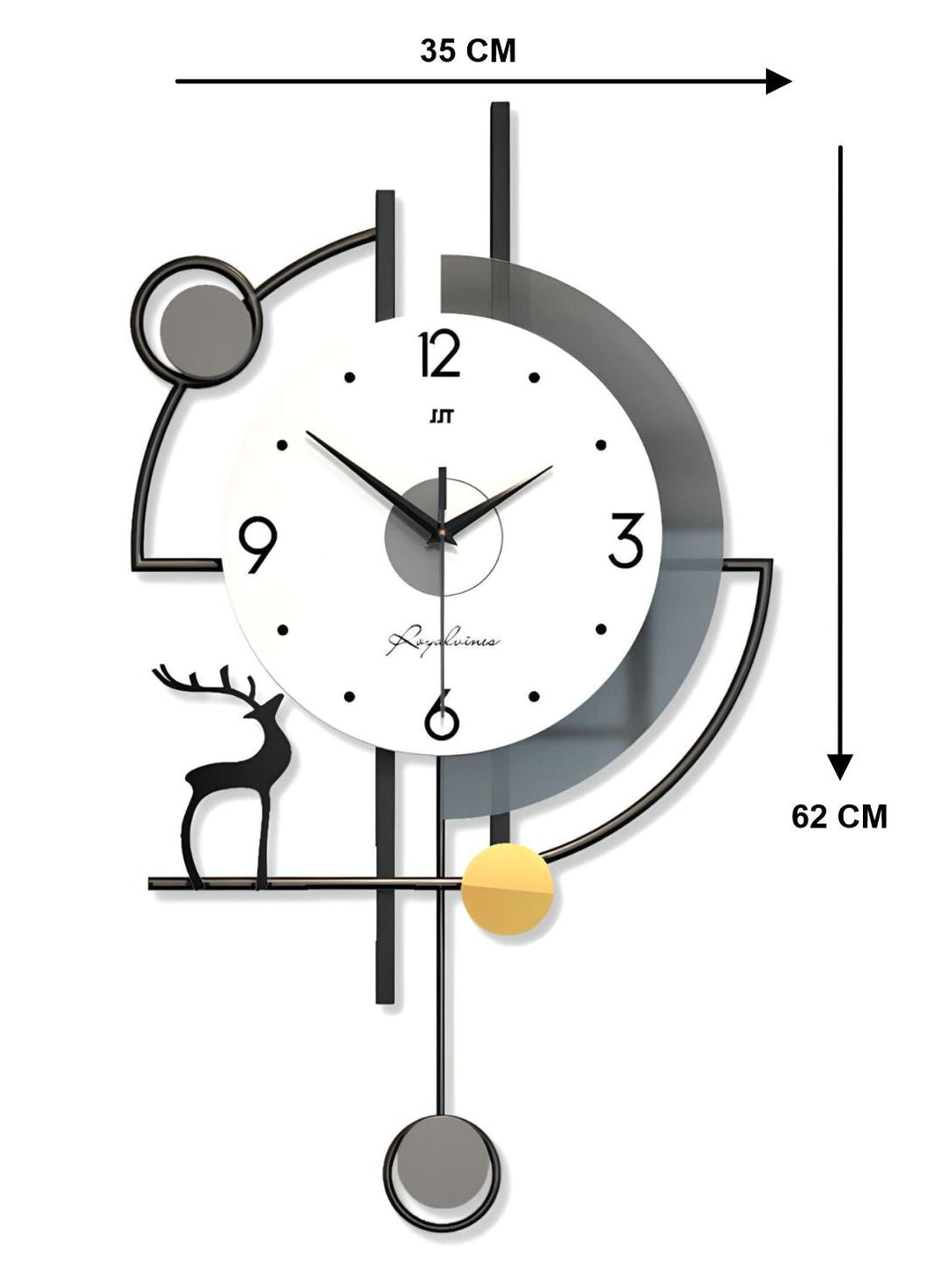 Abstract shaped wall clock