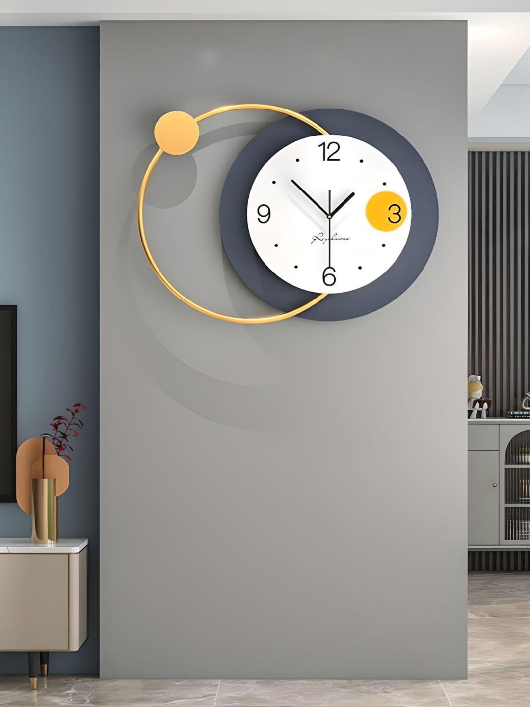 Abstract shaped wall clock