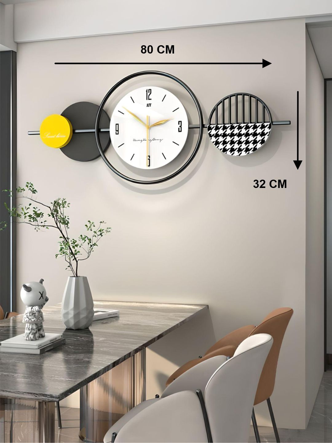 Abstract shaped wall clock