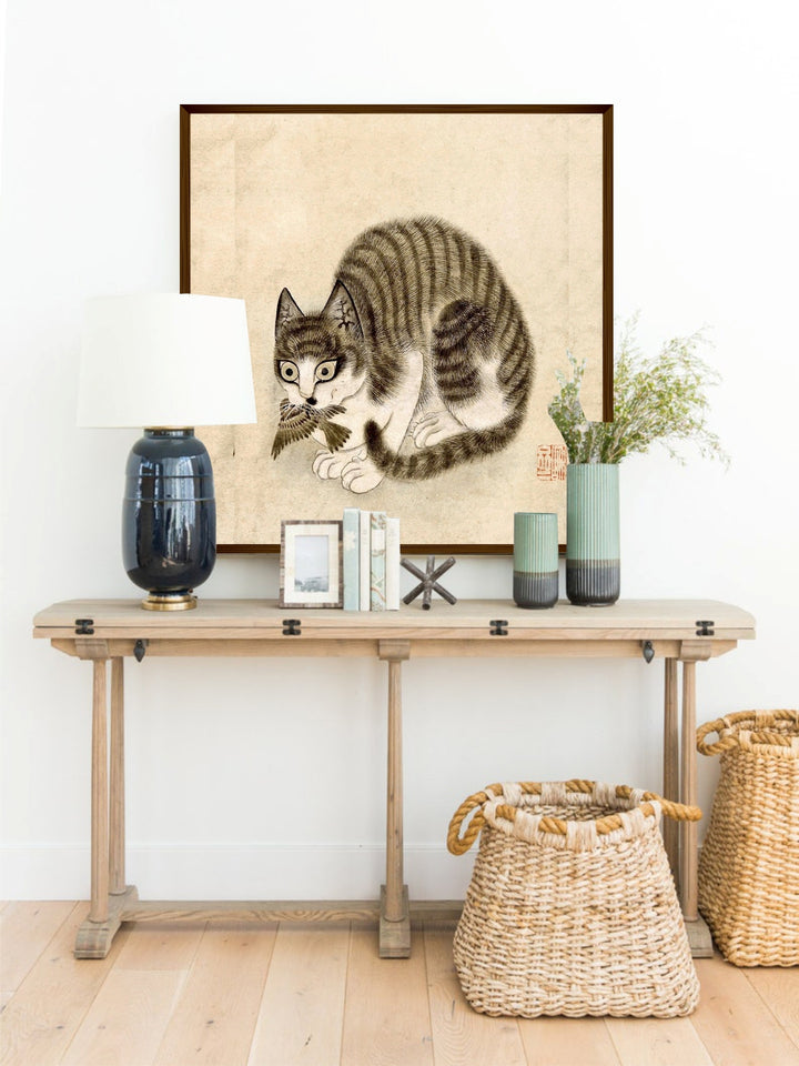 "Cream-Coloured Colored Abstract Wall Art''