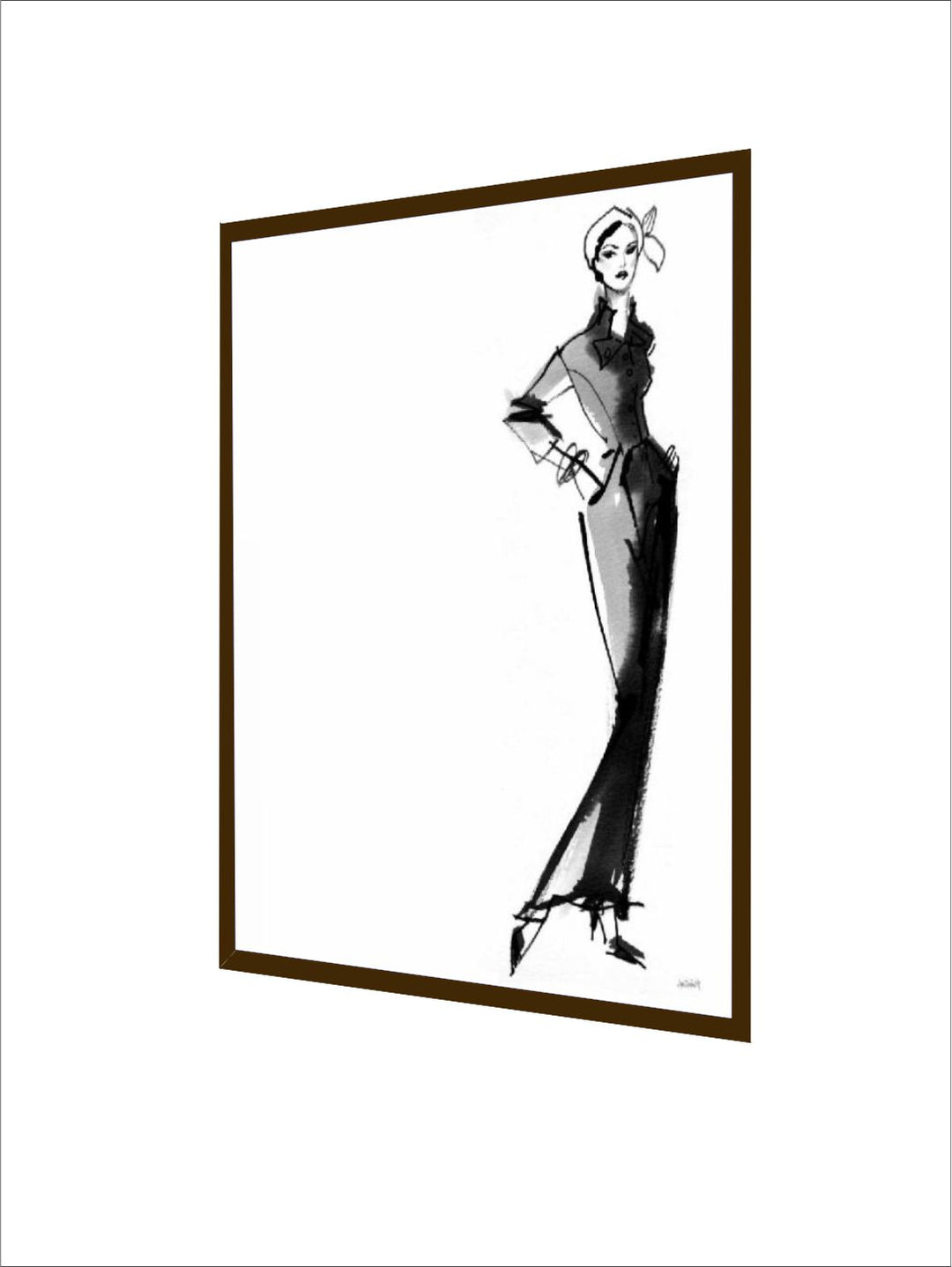 "Black & White Abstract Painting Wall Art''