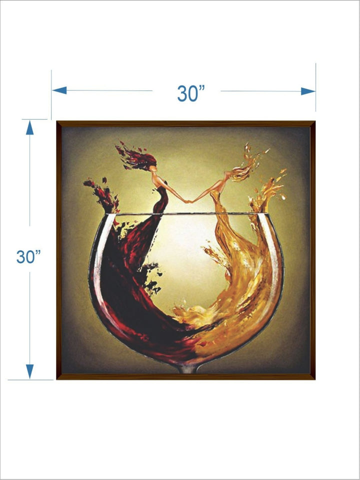 Wine?s Passionate Fluid Ballet - Red Wine Canvas Art
