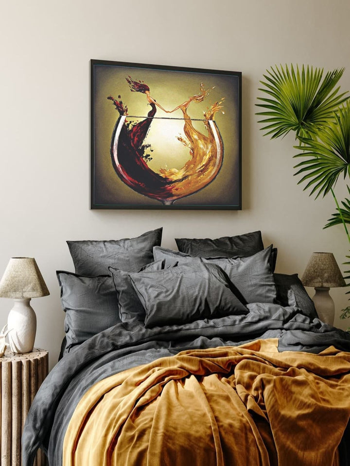 Wine?s Passionate Fluid Ballet - Red Wine Canvas Art