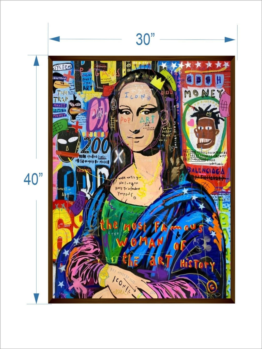Renaissance Meets Urban Jungle - Pop Art Mona Lisa