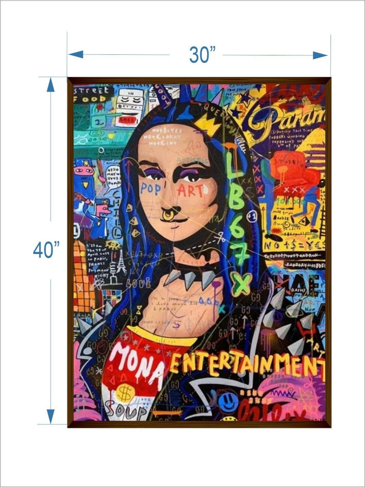 Pop Culture?s Vibrant Tapestry - Framed wall art