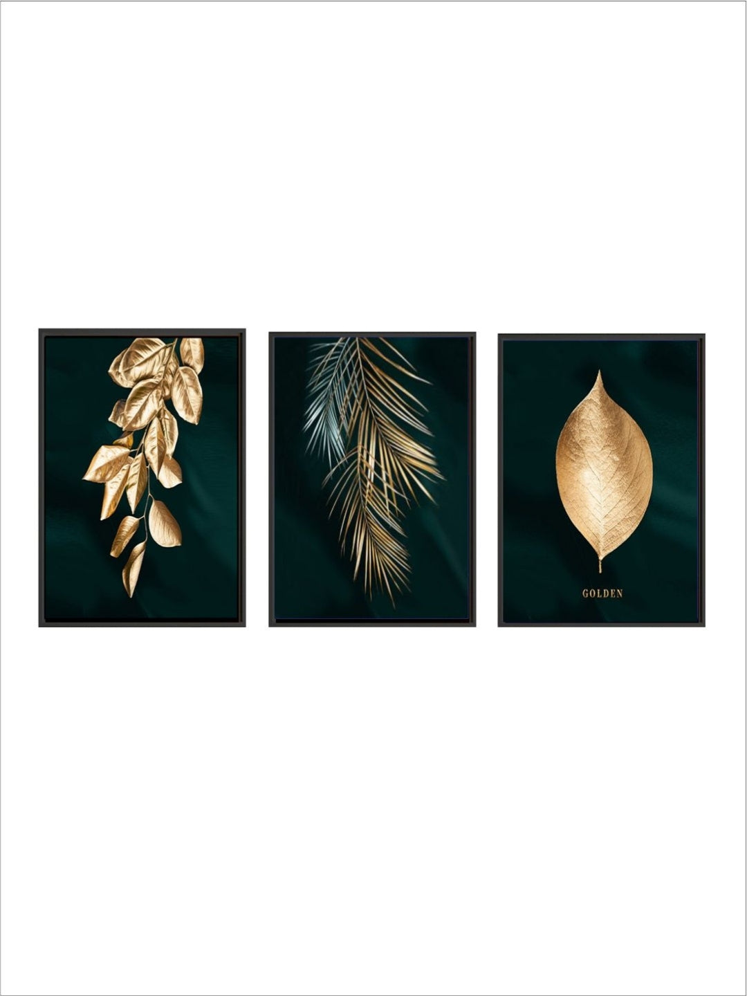 Lush Metallic Foliage - Abstract Botanical Painting