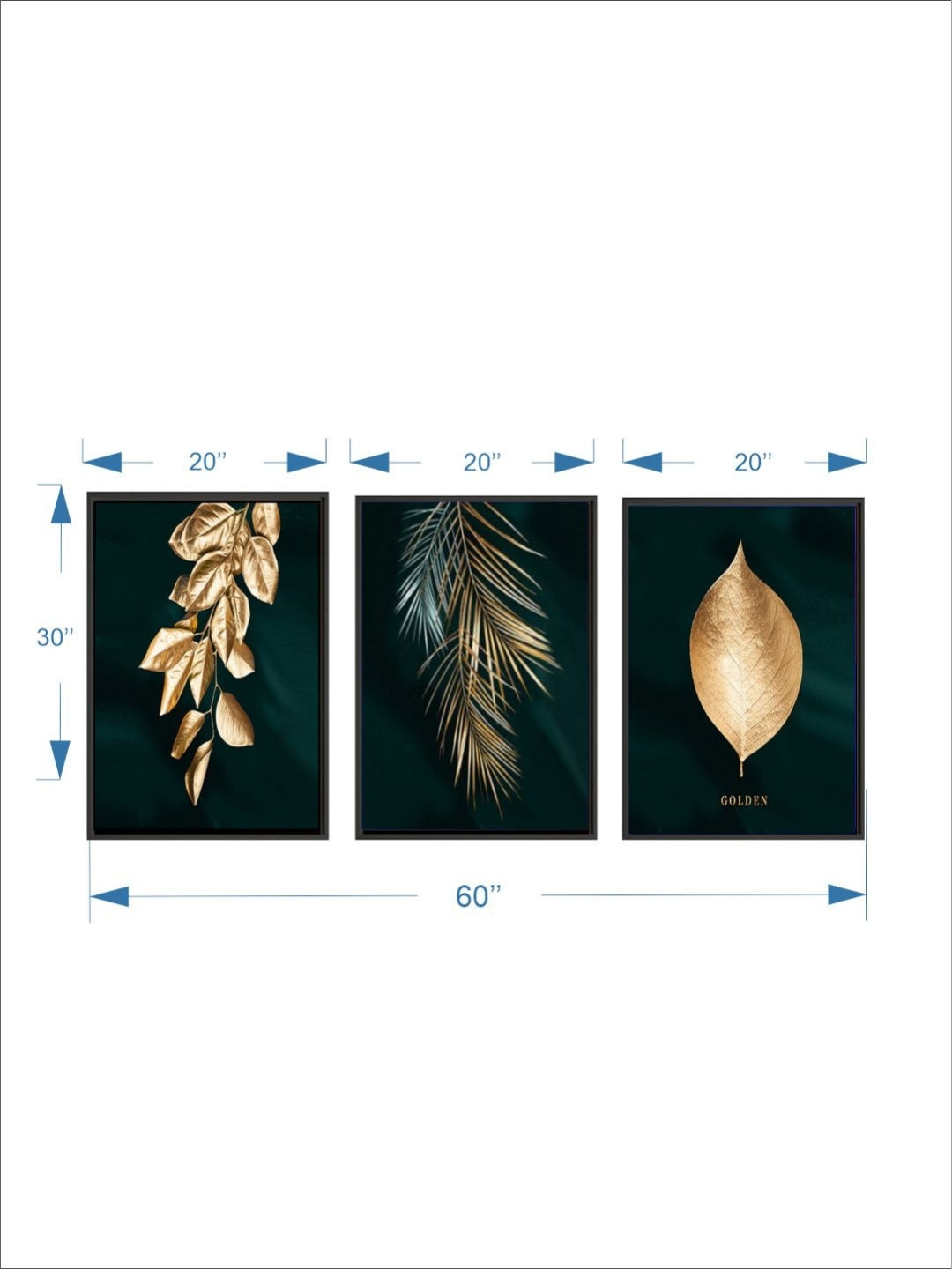 Lush Metallic Foliage - Abstract Botanical Painting