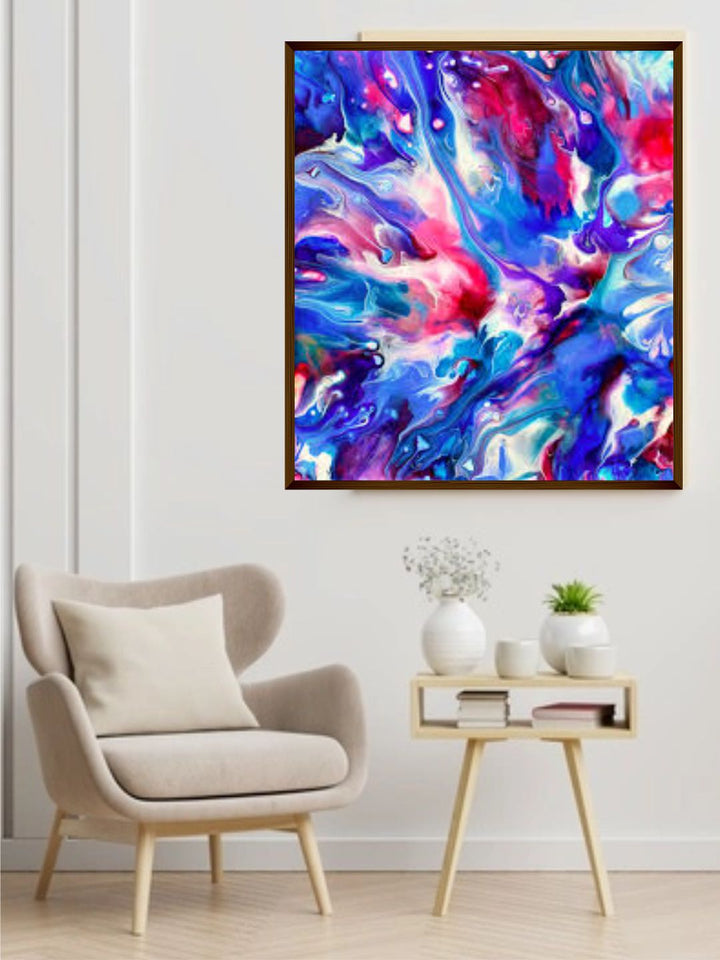 "Multicolored Abstract Painting Wall Art''