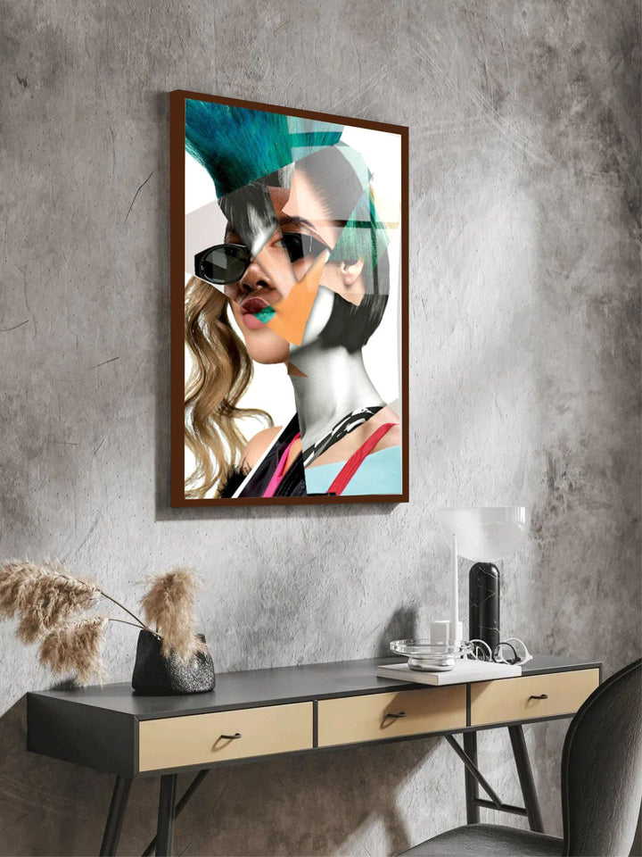 "White & Grey Abstract Painting Wall Art''