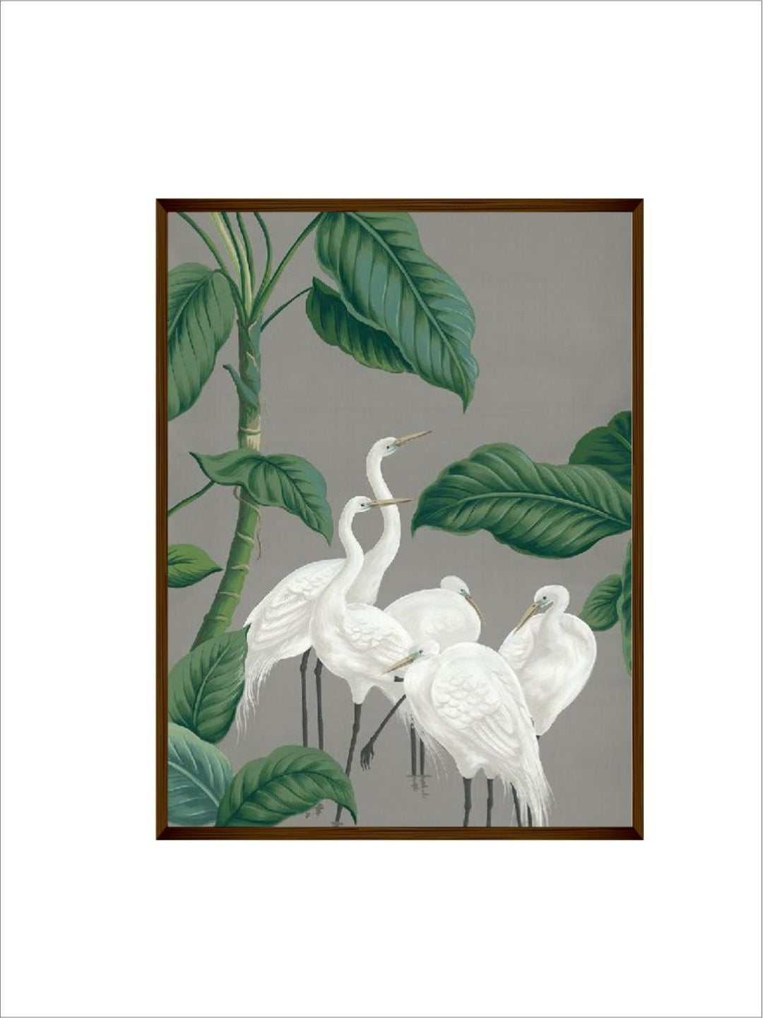 Elegance Amidst Green Leaves - Wall Art Decor
