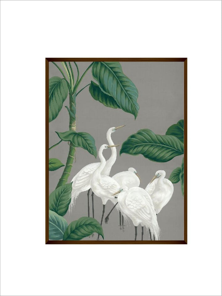 Elegance Amidst Green Leaves - Wall Art Decor