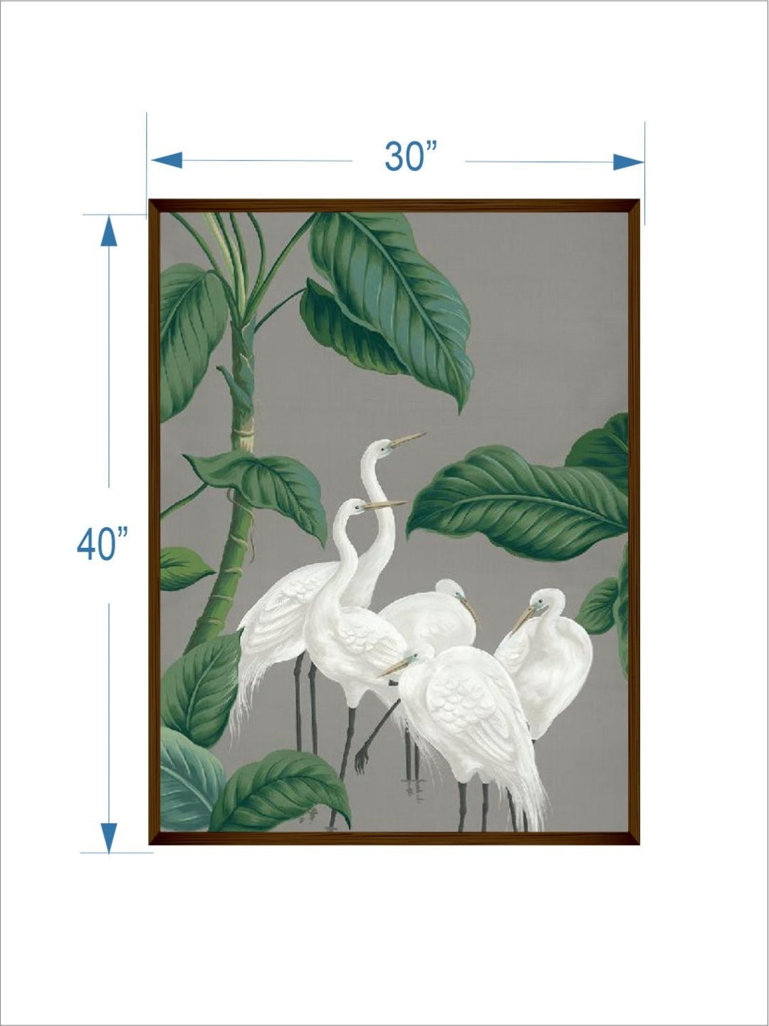 Elegance Amidst Green Leaves - Wall Art Decor