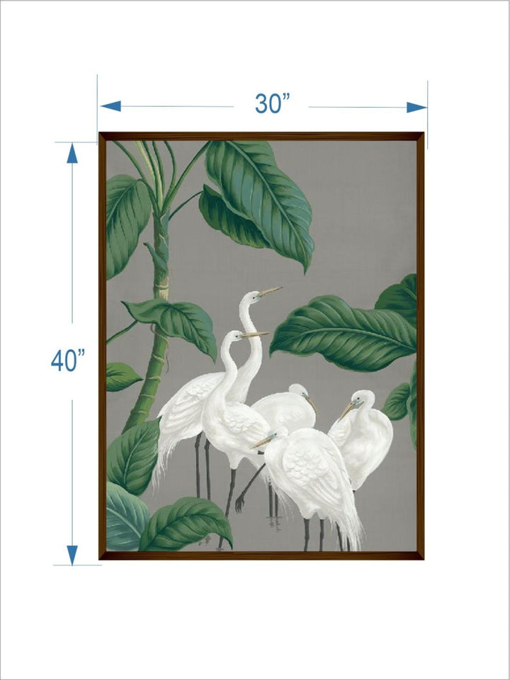 Elegance Amidst Green Leaves - Wall Art Decor