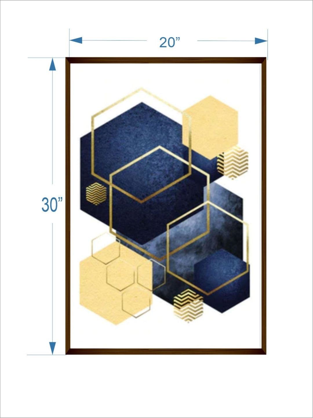 Elegant Abstract Dimensions - Contemporary framed canvas