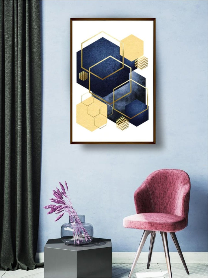 Elegant Abstract Dimensions - Contemporary framed canvas