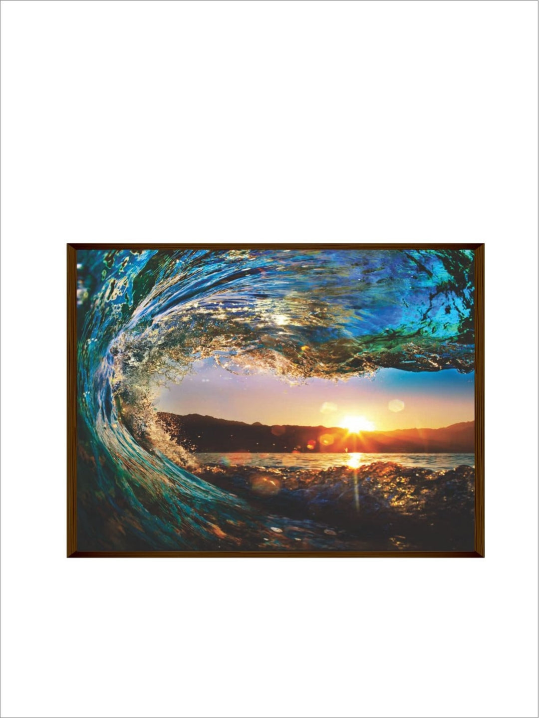 Sunset Wave Embrace - Sunset landscape painting